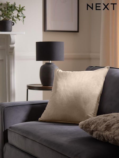 Natural 59 x 59cm Matte Velvet Cushion (C36263) | £16