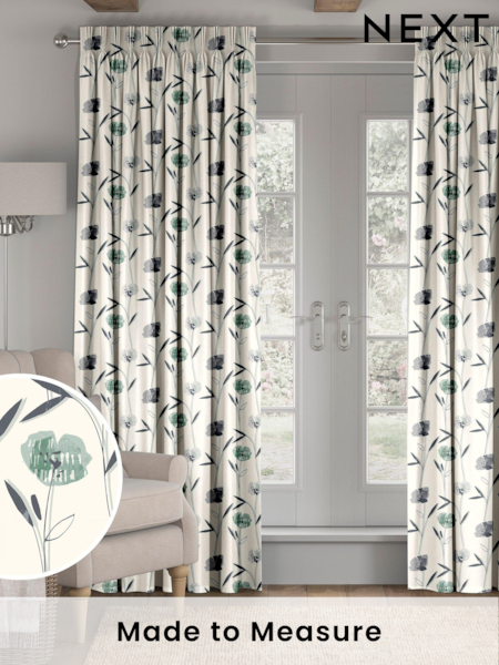Green Hetty Made To Measure 100% Cotton Curtains (C36345) | £61
