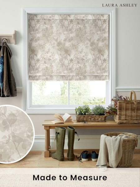 Laura Ashley Grey Eglantine Made To Measure Roman Blinds (C36387) | £84