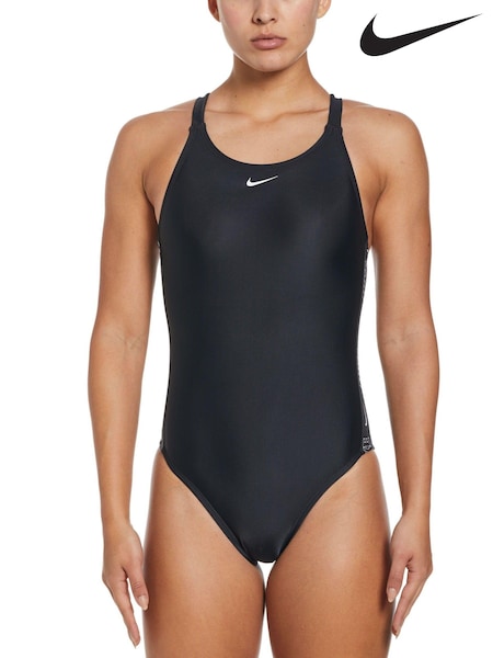Nike Black Logo Tape Fastback Swimsuit (C36482) | £42