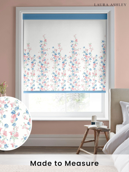 Laura Ashley Pink Charlotte Made To Measure Roller Blind (C36962) | £58