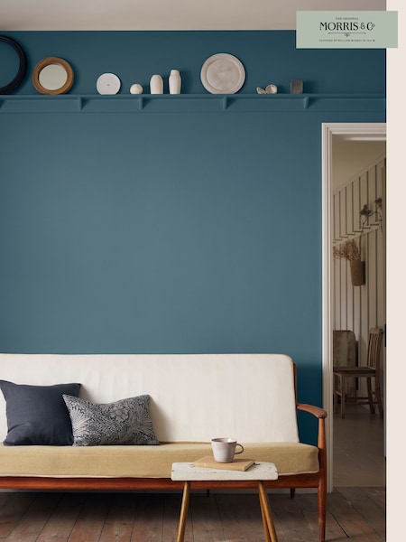 Morris & Co. Webbs Blue Water Based Eggshell 1Lt Paint (C38421) | £45