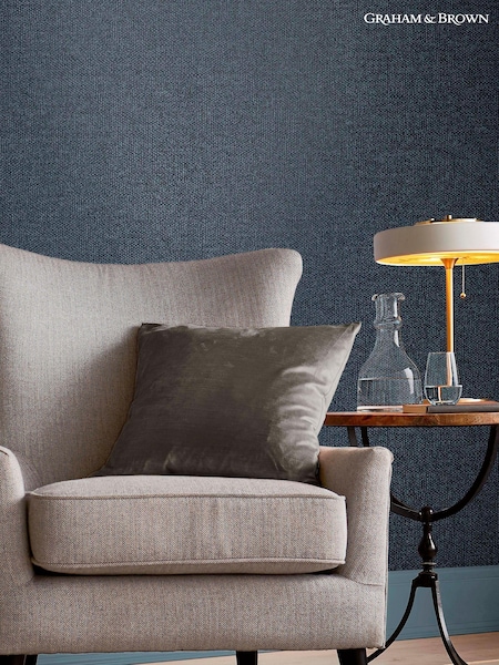 Graham & Brown Blue Twill Denim 10M Wallpaper (C38660) | £75