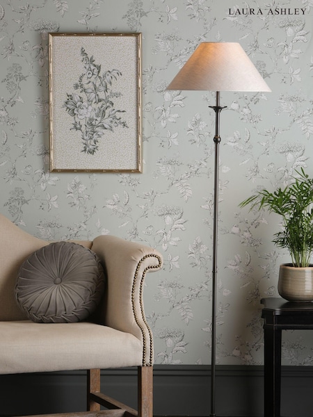Laura Ashley Black Ludchurch Complete Floor Lamp (C38764) | £155