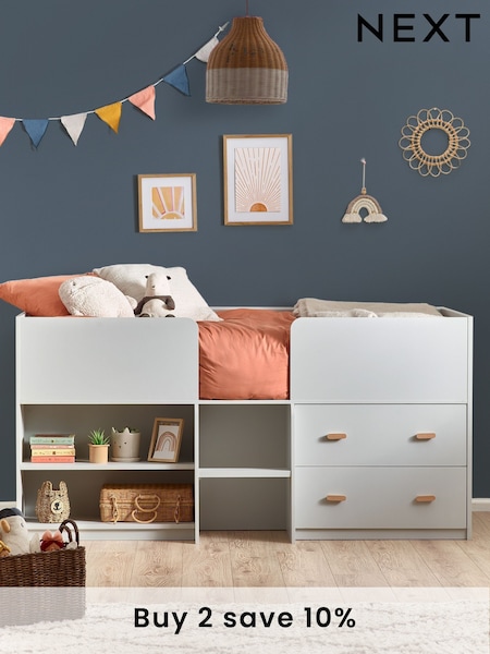 Grey Kids Alix Storage Cabin Bed Frame (C39125) | £610