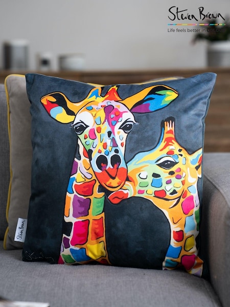Steven Brown Art Grey Francie & Josie McZoo 45cm Cushion (C39496) | £35