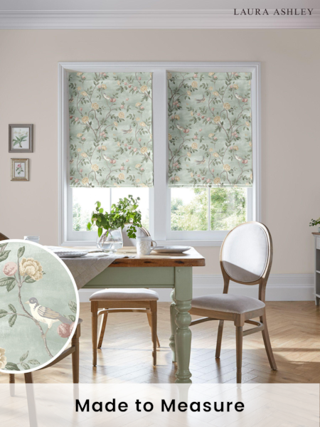 Laura Ashley Green Eglantine Made To Measure Roman Blinds (C39610) | £84