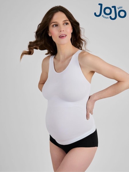 JoJo Maman Bébé White Maternity Support Vest (C39888) | £18