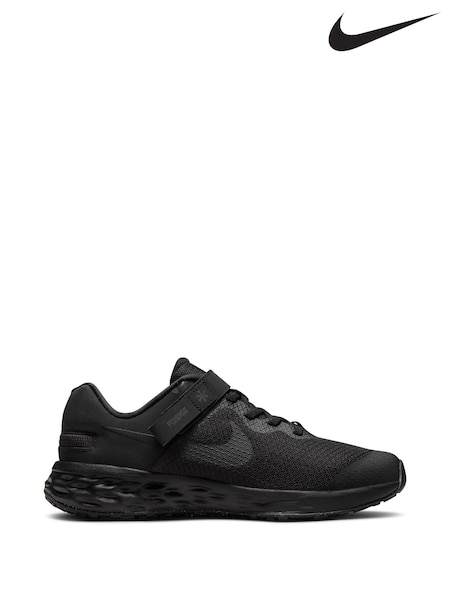 Nike Black Revolution 6 Flyease Youth Trainers (C3C874) | £40 - £45