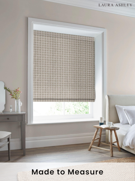 Laura Ashley Brown Gingham Made To Measure Roman Blinds (C40113) | £84