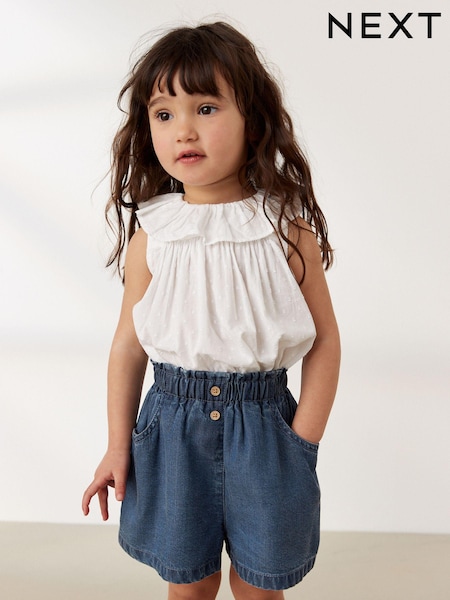 Denim Dark Wash Button Shorts (3mths-7yrs) (C40170) | £8.50 - £10.50