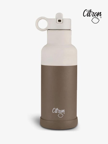 Citron Insulated Water Bottle with Extra Lid 500ml Brown (C40338) | £27