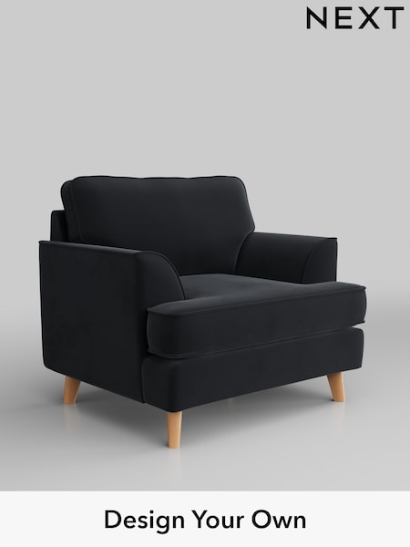Plush Velvet Easy Clean/Charcoal Grey Peyton (C40355) | £625