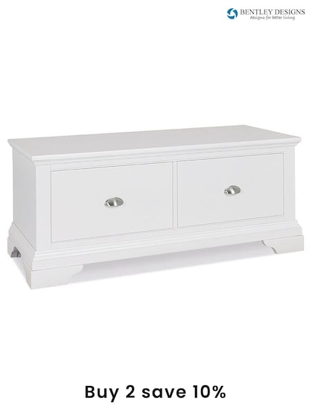 Bentley Designs White Hampstead Two Tone Grey/Oak Blanket Box (C40899) | £400