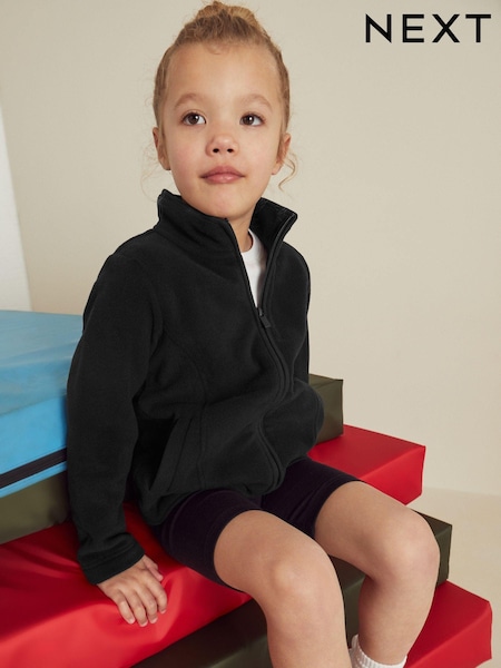 Black Zip-Up Fleece Jacket With Pockets (3-16yrs) (C41124) | £9.50 - £14.50