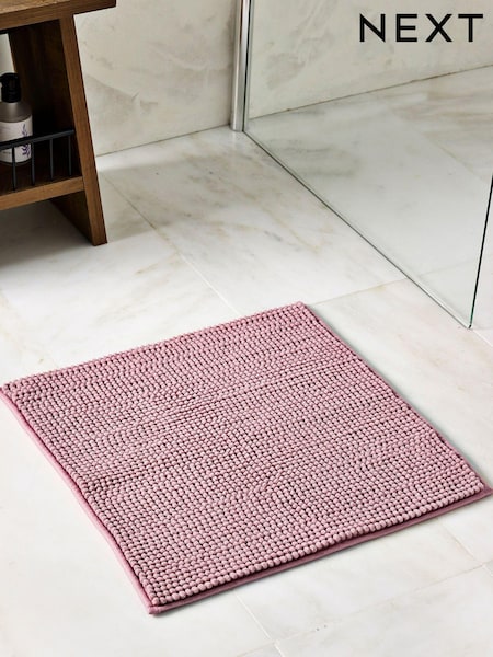 Dusky Pink Bobble Bath Mat (C41749) | £7