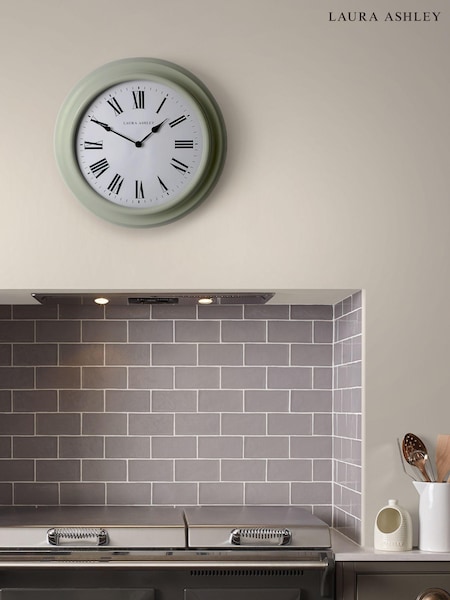 Laura Ashley Green Brookvale Large Station Clock (C42618) | £100
