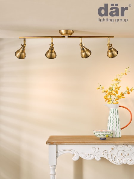 Dar Lighting Nathaniel 4 Light Bar Spotlight Ceiling Light