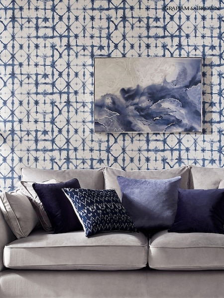 Graham & Brown Blue Indigo 10M Wallpaper (C42959) | £85