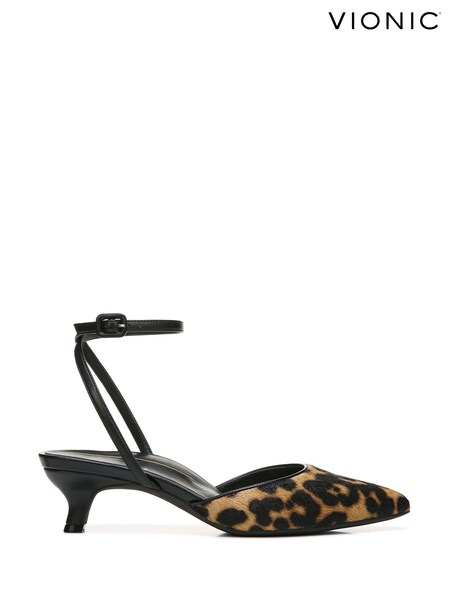 Vionic Jacynda Leopard Kitten Heels (C43035) | £125
