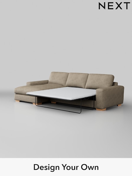 Monza Faux Leather Easy Clean/Mink Brown Houghton Deep Relaxed Sit (C43066) | £2,825
