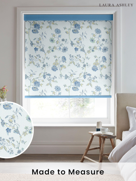 Laura Ashley Blue Sky Rambling Rector Made To Measure Roller Blind (C43602) | £58