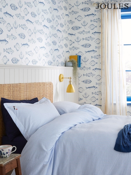 Joules Coast Blue Name The Plaice 10M Wallpaper (C44483) | £48