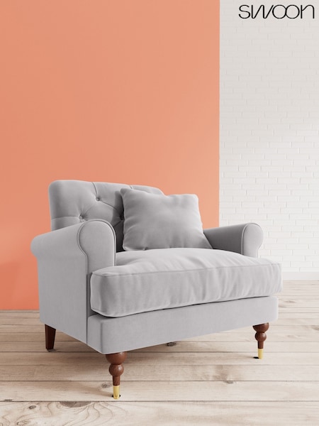 Easy Velvet/Silver Grey Sidbury By Swoon (C44765) | £1,199