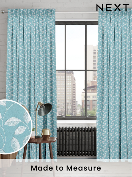 Teal Blue Mallix Made To Measure Curtains (C45060) | £100