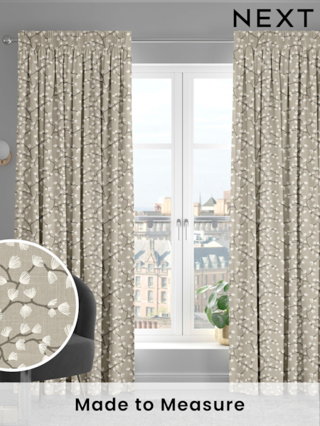 Taupe Natural Etna Made To Measure 100% Cotton Curtains (C45349) | £61