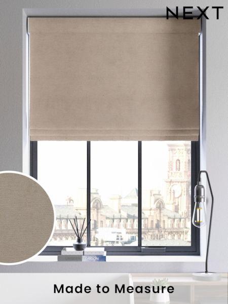 Stone Natural Abbott Made To Measure Roman Blinds (C45572) | £89