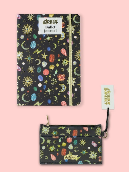 Eleanor Bowmer Black Moon & Stars Bullet Journal & Purse Set (C45909) | £32
