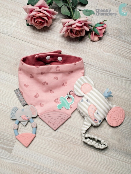 Cheeky Chompers Teething Baby 100% Cotton Gift Bundle (C46141) | £34