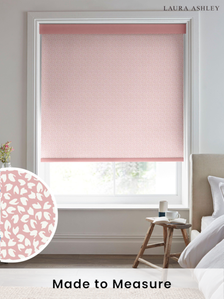 Laura Ashley Blush Pink Sycamore Made To Measure Roller Blind (C46503) | £58