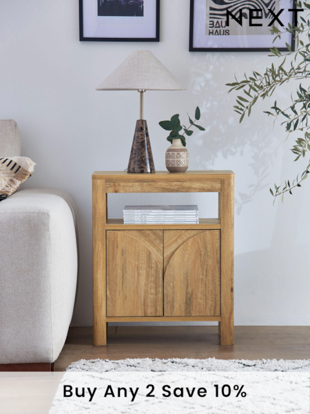 Natural Arches Mango Wood Effect Side Table (C46825) | £150