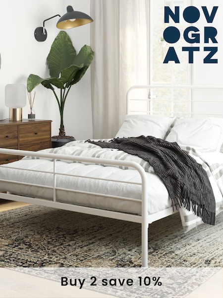 Dorel Home White Europe Millie Metal Bed (C46880) | £170 - £205