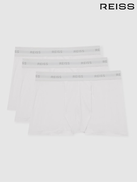 Reiss White Heller Three Pack of Organic Cotton Blend Boxers (C47229) | £38