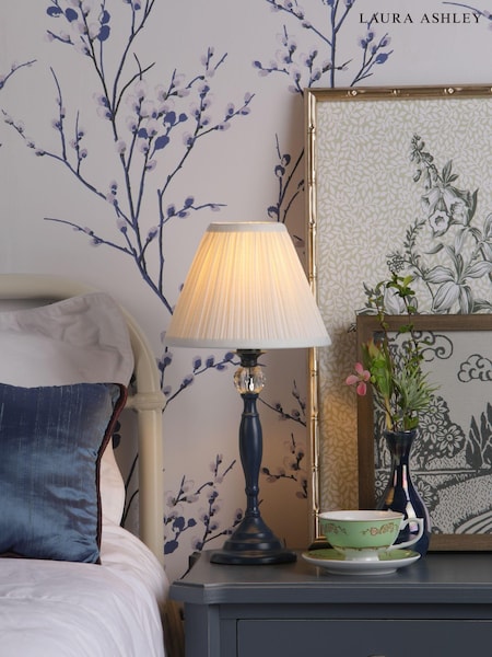 Laura Ashley Blue Ellis Complete Table Lamp (C47362) | £49