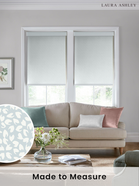 Laura Ashley Pale Seaspray Blue Sycamore Made To Measure Roller Blind (C47868) | £58