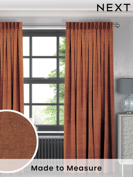 Terracotta Brown Paso Made To Measure Curtains (C48448) | £61