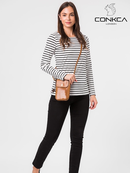 Conkca Buzz Leather Cross-Body Phone Bag (C48460) | £39