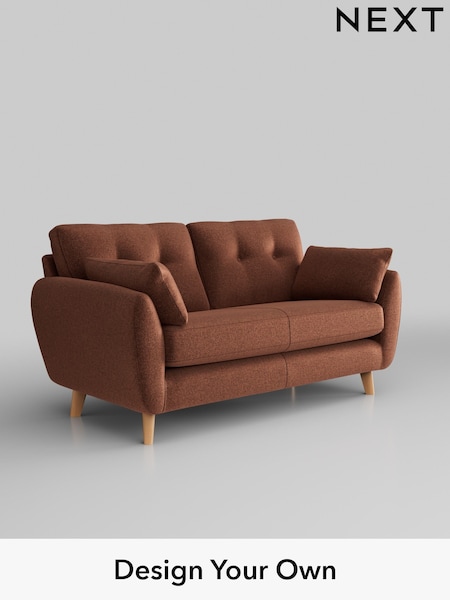 Plush Chenille/Dark Rust Brown Wilson Buttoned Back (C49777) | £950