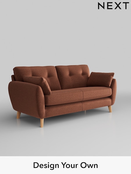 Plush Chenille/Dark Rust Brown Wilson Buttoned Back (C49777) | £1,050