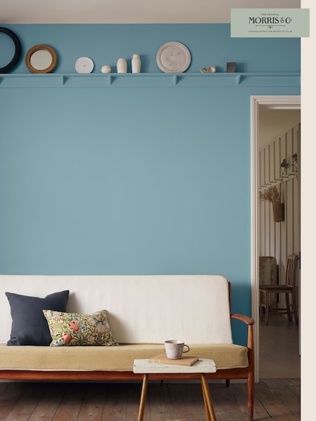 Morris & Co. Dearle Blue Water Based Eggshell 2.5Lt Paint (C49977) | £75