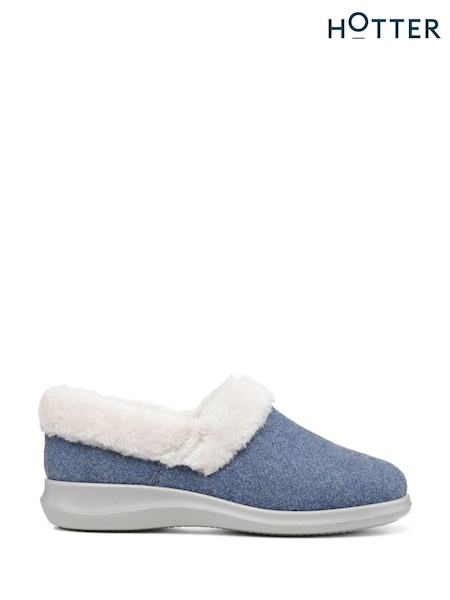 Hotter Blue Hotter Snug Blue Slip-On Slippers (C50085) | £55