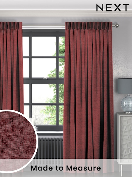 Crimson Red Burgundy Paso Made To Measure Curtains (C50837) | £61