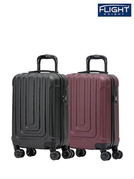 Flight Knight Easy Jet Hard Shell Cabin Carry On Case Suitcase 55x35x20cm Set Of 2 (C51903) | £90