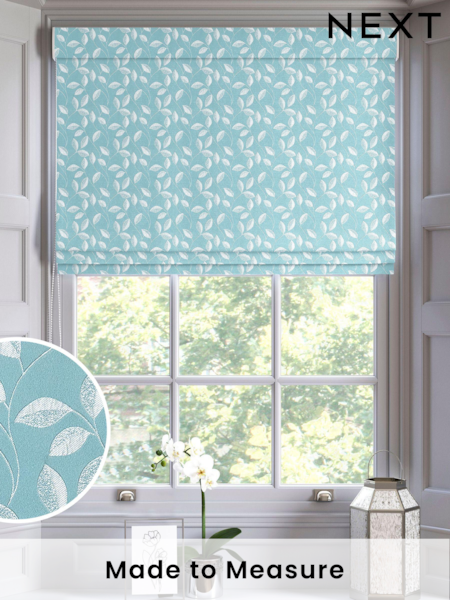 Teal Blue Mallix Made To Measure Roman Blinds (C52072) | £79