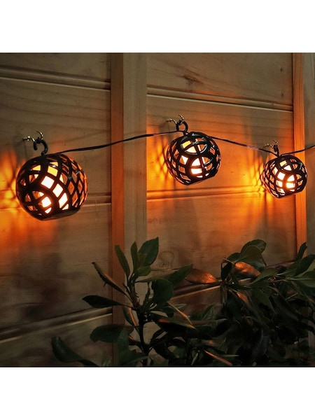 SolarCentre Set of 8 Black Elan Solar Flame Lights (C52138) | £20