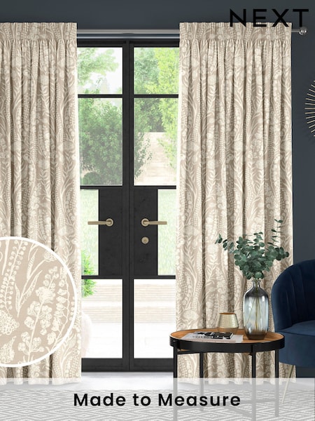 Cream Jarrod Made To Measure 100% Cotton Curtains (C52254) | £61